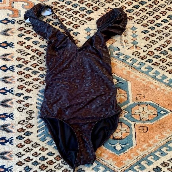 FREE PRESS Dani Leopard One Piece Swimsuit Small - Picture 3 of 6